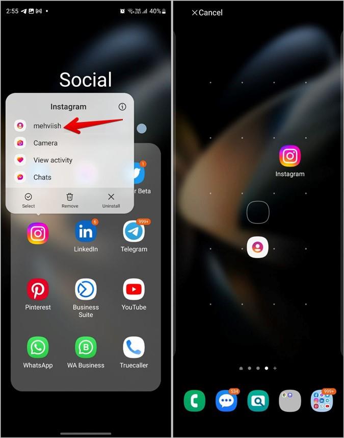 如何將 Instagram 應用程式圖示放在主螢幕上