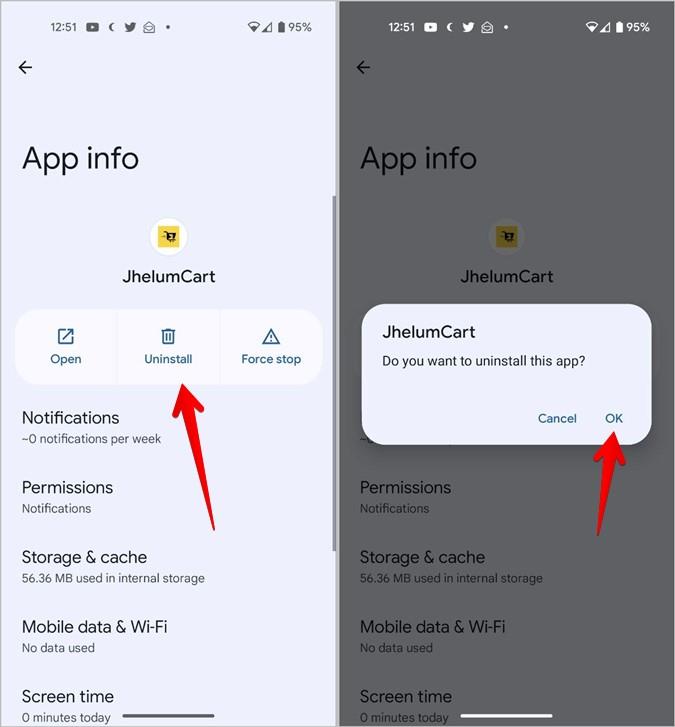 在 Android 或 iOS 上重新安裝應用程式時會發生什麼