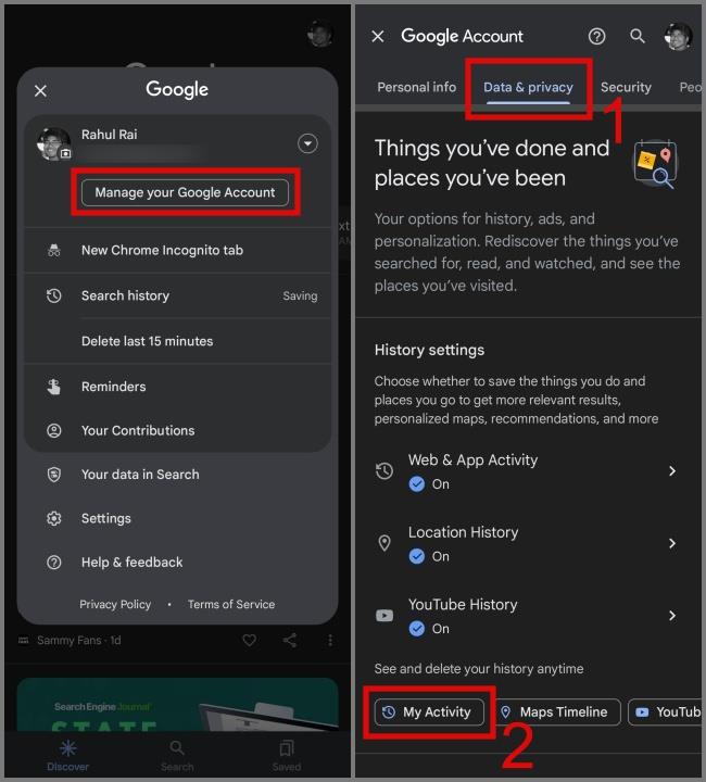 如何存取和刪除您的所有 Google 活動