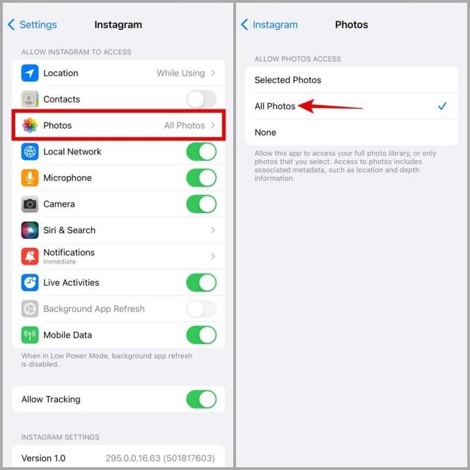 Instagram 不將故事儲存到相機膠卷的 6 個修復