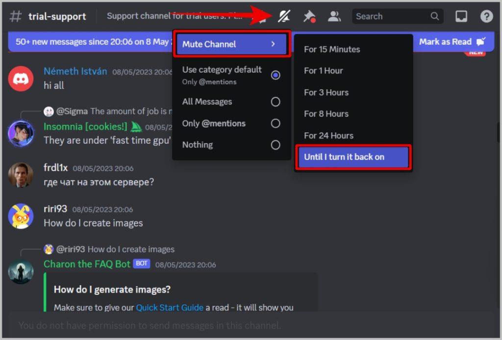 如何隱藏 Discord 伺服器側邊欄上的頻道