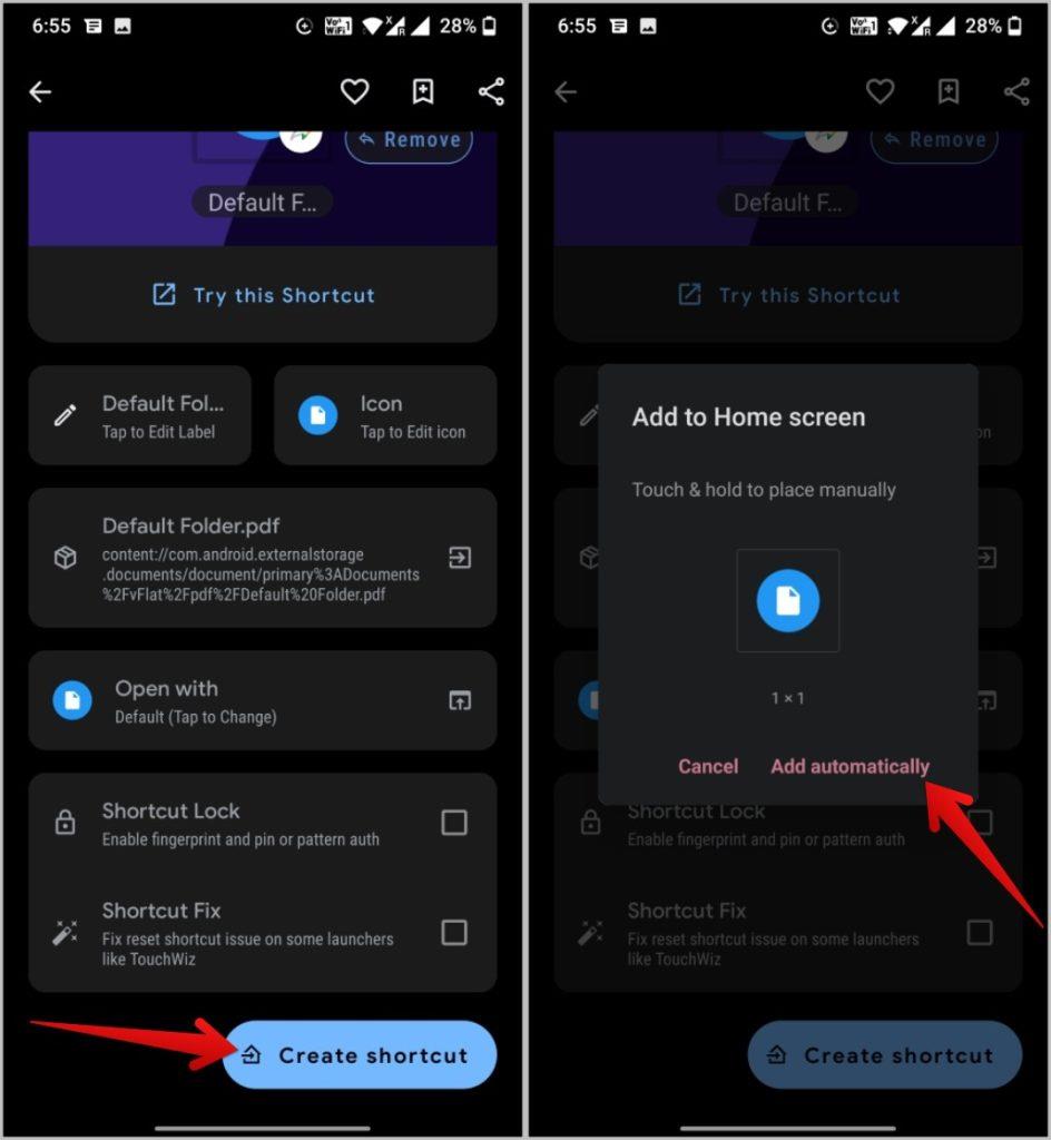 如何將文件/資料夾快捷方式新增至 Android 主螢幕