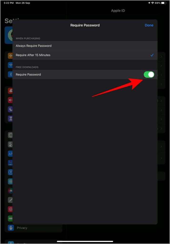 如何阻止 App Store 在 iPad 上詢問密碼