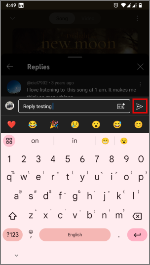 如何評論行動裝置上 YouTube Music 中的歌曲和視頻