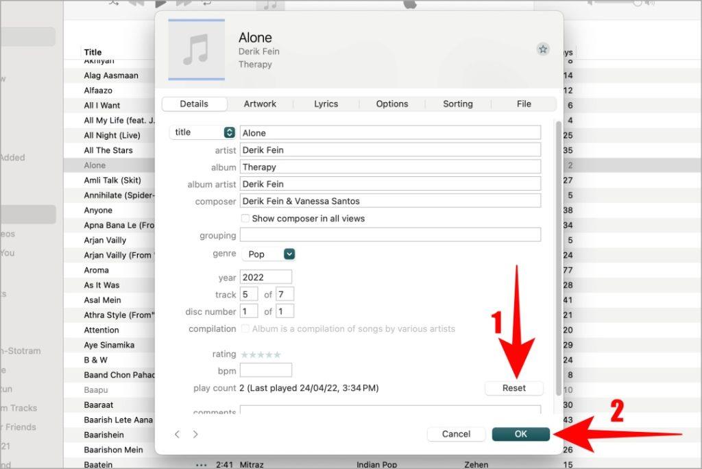 我在 Apple Music 上聽了一首歌多少次