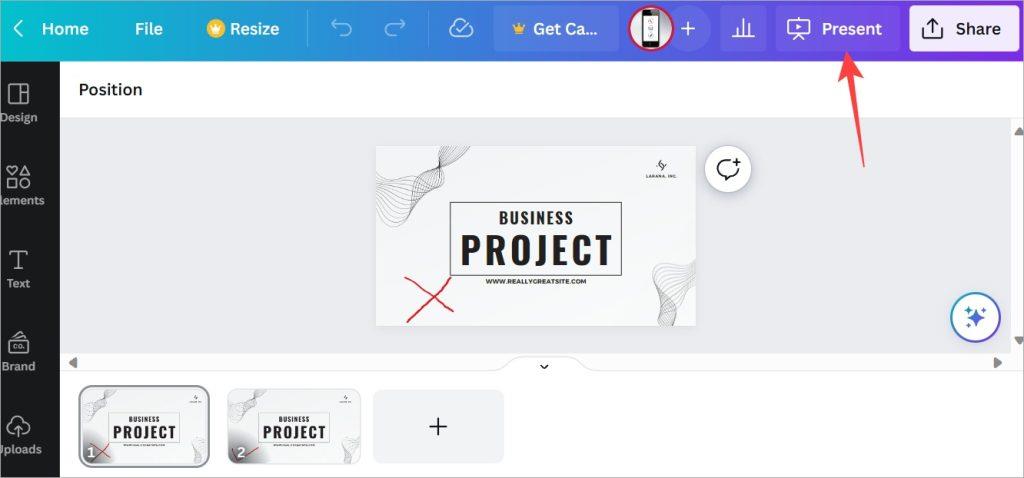 如何使用 Canva 建立和進行演示
