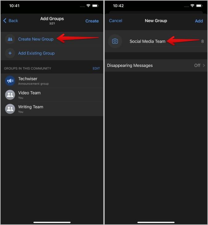 如何在 WhatsApp 社群中新增或刪除群組
