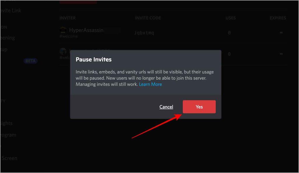 如何在 Discord 上暫停和停用邀請鏈接