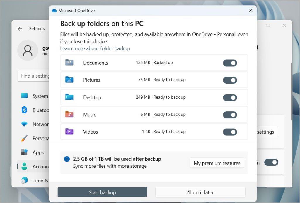 如何在重新安裝之前將 Windows 11 備份到雲