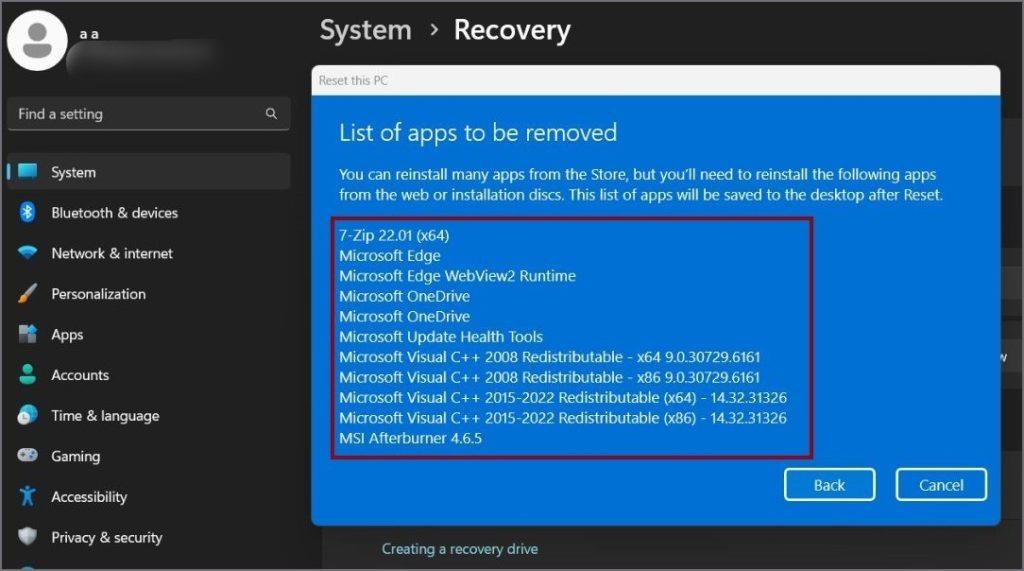 重設 Windows 11 電腦時會發生什麼