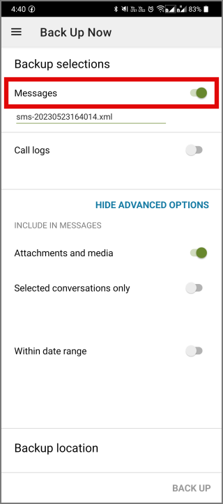 如何從 Android 儲存和匯出短信