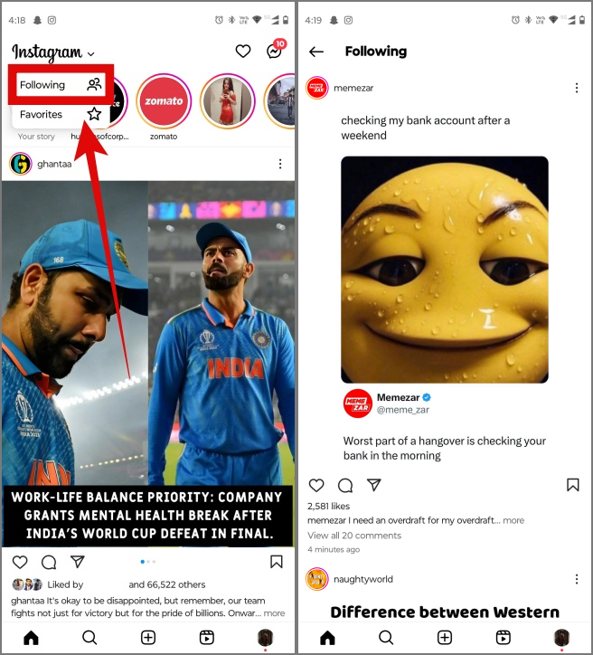 如何控制 Instagram 上的動態