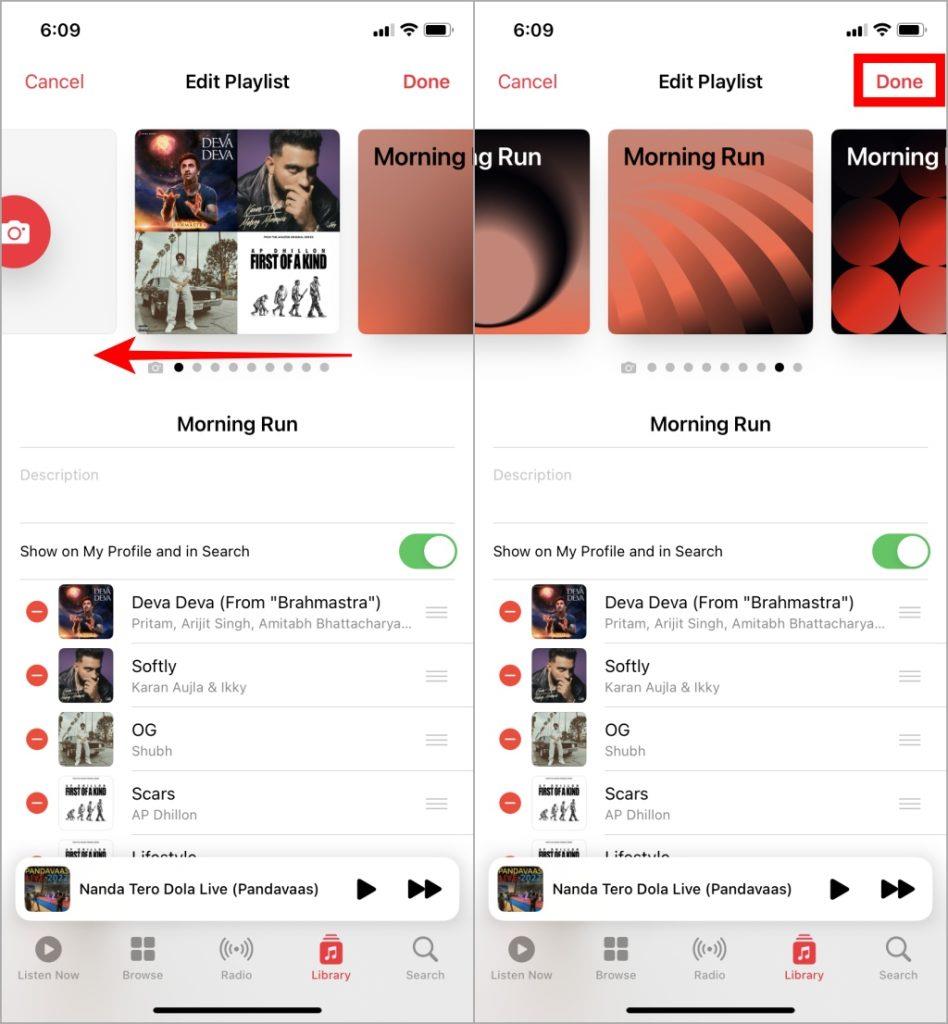 如何更改 Apple Music 上的播放清單封面