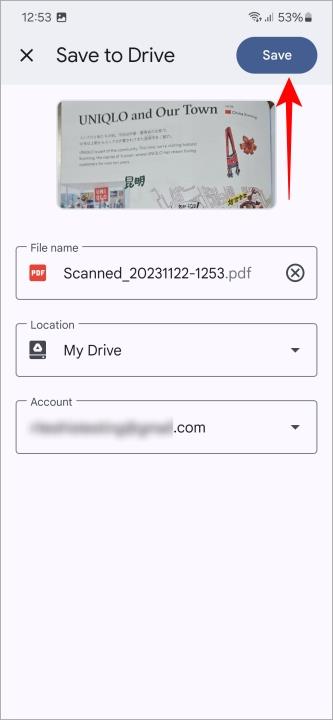 如何掃描文件並將其新增至 Google 雲端硬碟