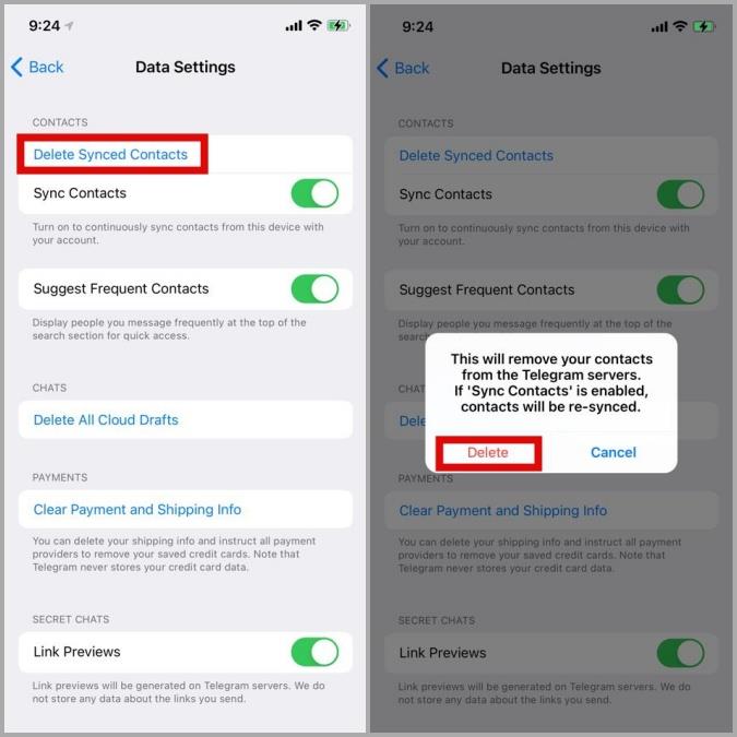 Telegram 在 Android 和 iPhone 上不同步聯絡人的 7 個修復