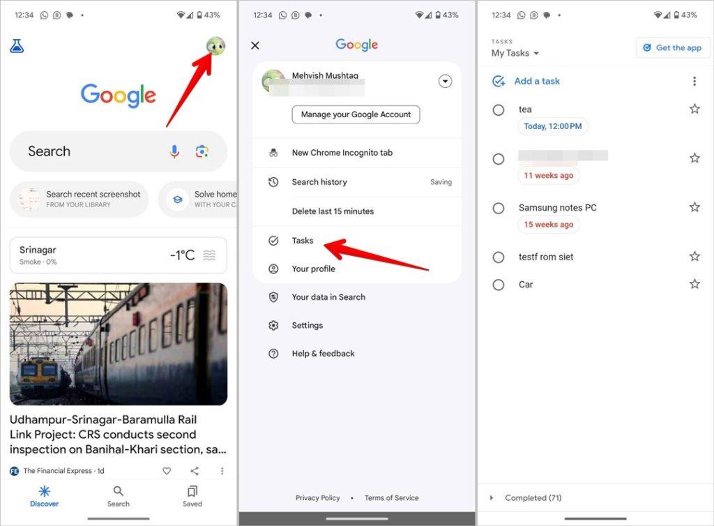 Google Assistant 在哪裡保存筆記、清單和提醒