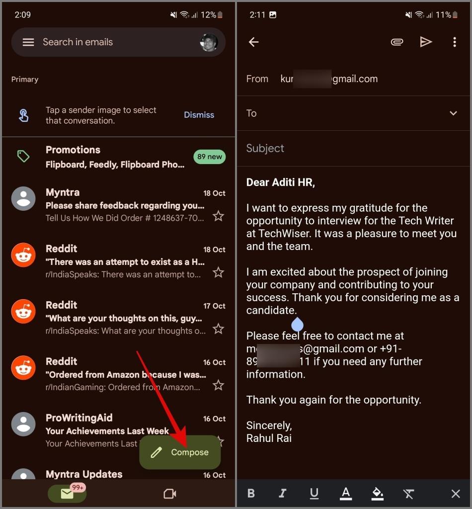 如何從 PC 和手機在 Gmail 上發送電子郵件