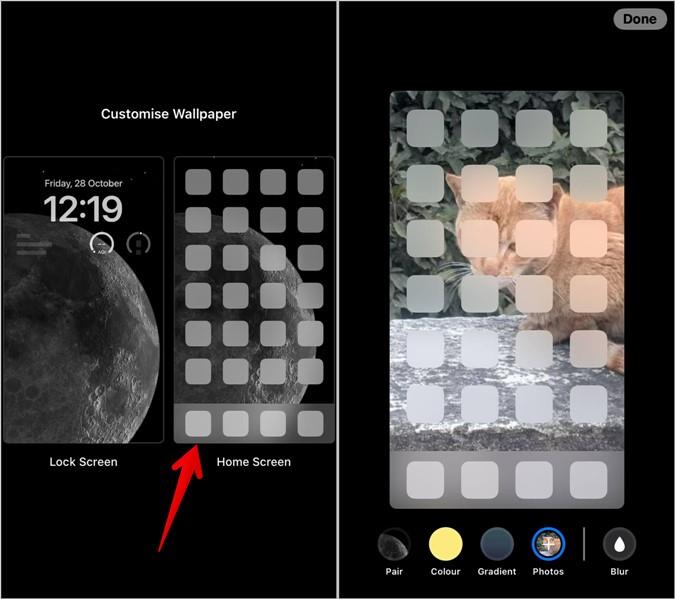 如何在 iOS 16 上的鎖定和主螢幕上設定不同的桌布
