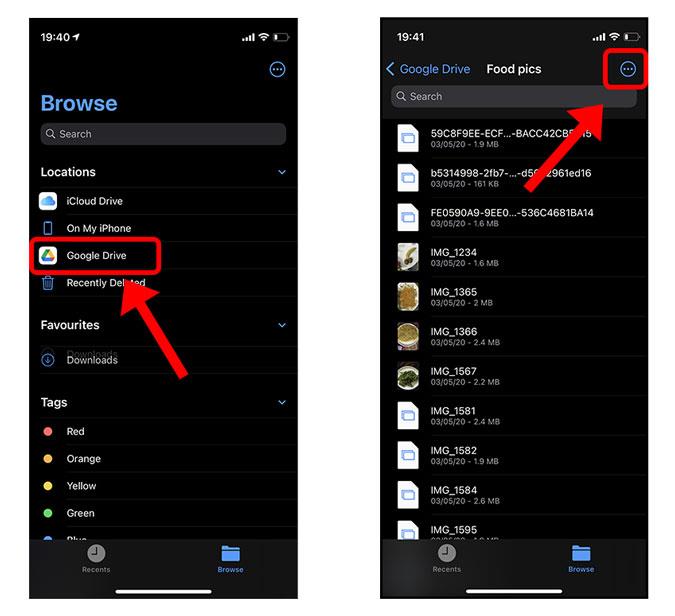 如何將 Google Drive 中的多張照片儲存到 iPhone