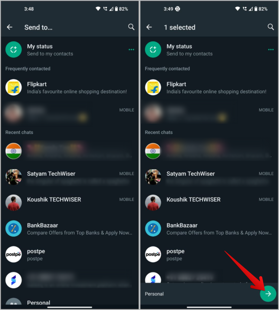 如何在 WhatsApp 聊天、群組和狀態上分享 Instagram Reels