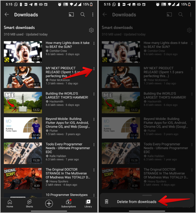 如何啟用/停用 YouTube 和 YouTube Music 上的智慧下載
