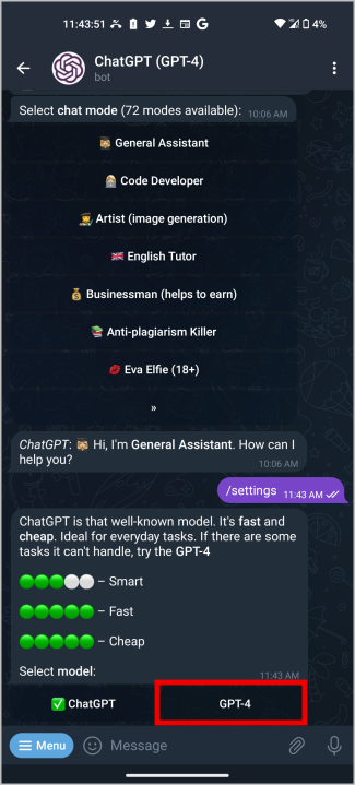 如何在 Telegram 上隨處使用 ChatGPT