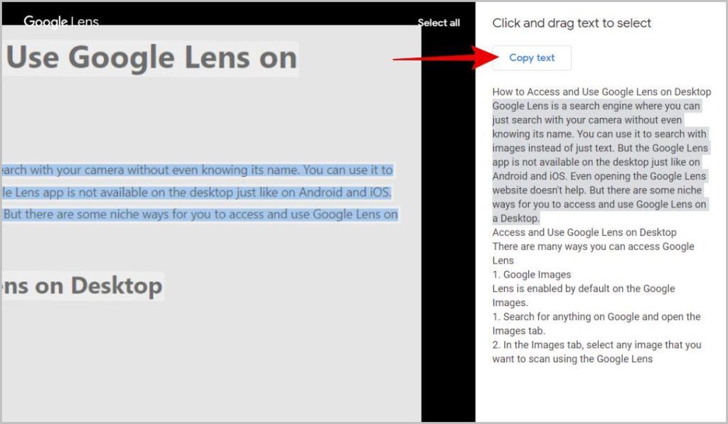 如何在桌面上存取和使用 Google Lens
