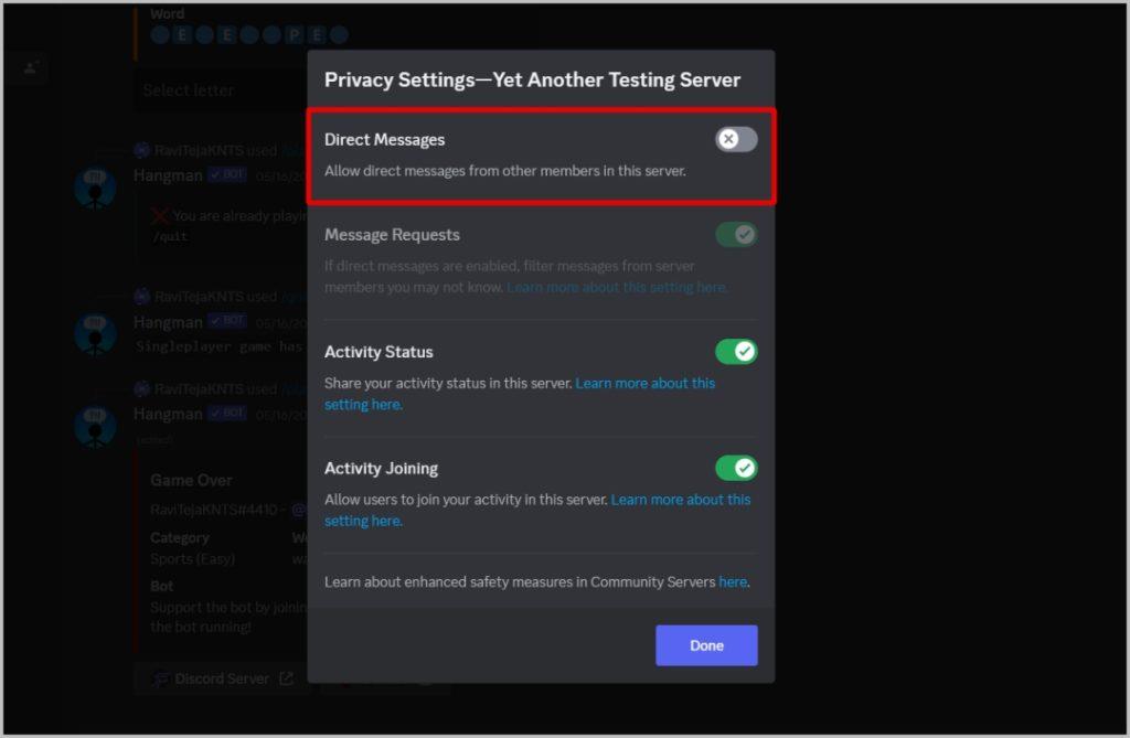 如何阻止 Discord 上的垃圾郵件和私訊